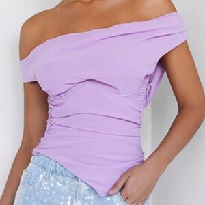 Lavender Off-Shoulder Top